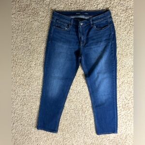 Old Navy Women's Dark Blue Mid Rise WOW Boyfriend Crop Jeans - 12